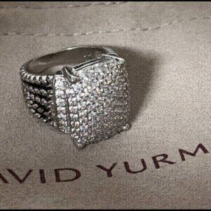 Ḑavid Yụrman Diamond Wheaton ring 20x16 sz7